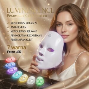 LED Photon Therapy Face Mask 7 Warna Premium