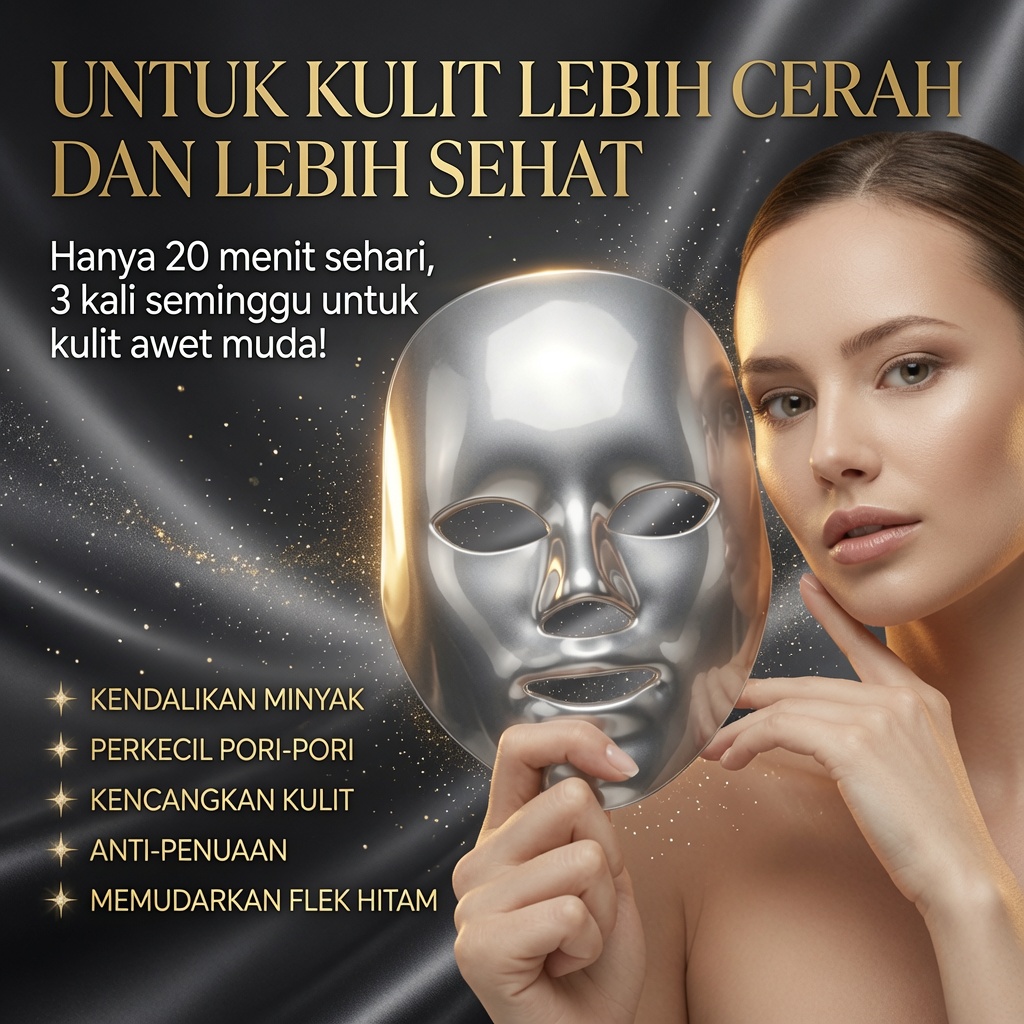 LED Photon Therapy Face Mask 7 Warna Premium