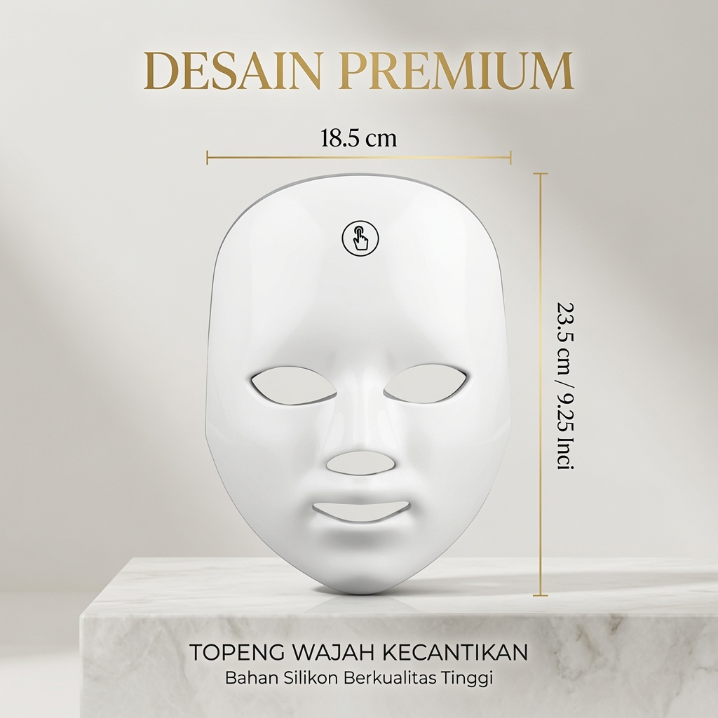 LED Photon Therapy Face Mask 7 Warna Premium